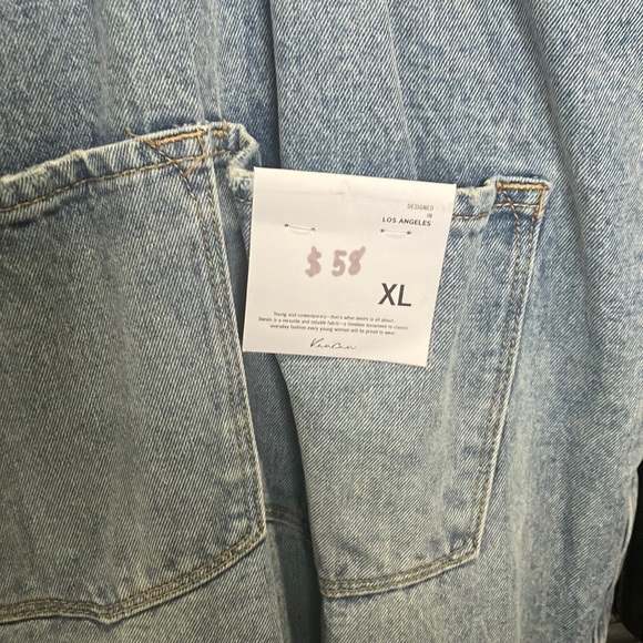 NEW KanCan DISTRESSED DENIM OVERALLS - Picture 4 of 4